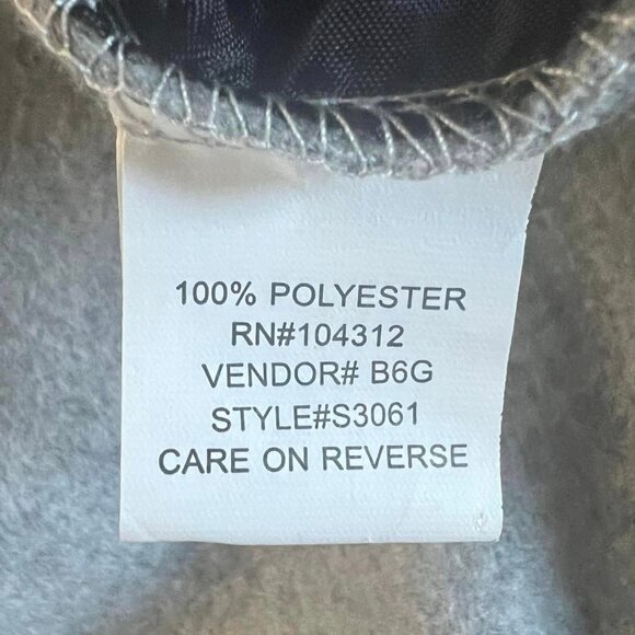 Size Large Light Gray Full Zip Fleece Jacket Road Chasers Motorcycle Logo - Picture 5 of 9